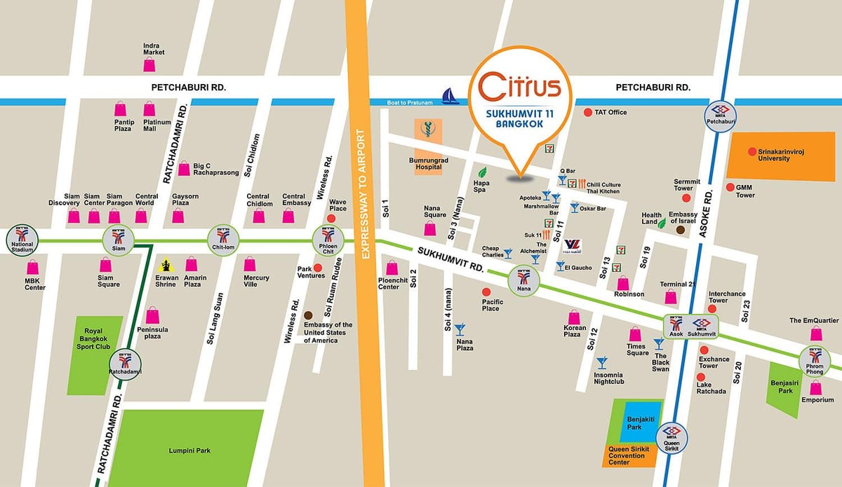 sukhumvit soi 11 பாங்காக் வரைபடம்