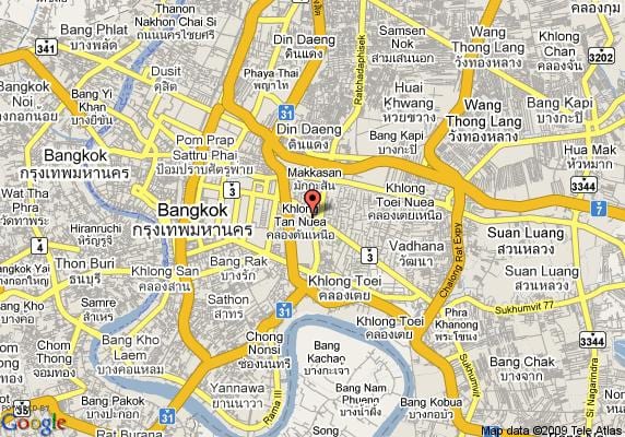 வரைபடம் sukhumvit பகுதி பேங்காக்