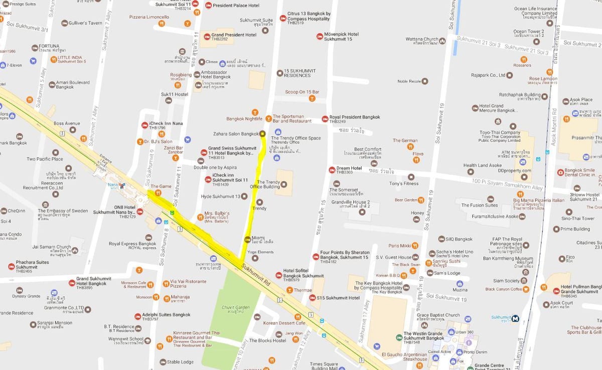 வரைபடம் sukhumvit பாங்காக்