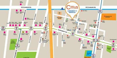 வரைபடம் sukhumvit சாலை பாங்காக்
